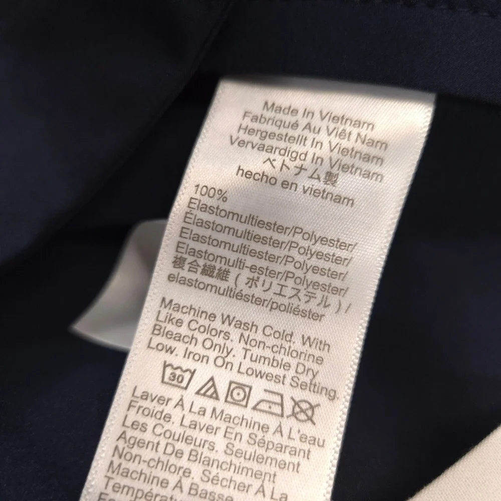 J Crew Tech Shorts Mens 33 Navy Chino Performance UPF 50+ Stretch 7